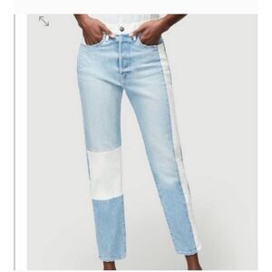 Frame Le Orginal Two Tone Crop Jeans Size 26